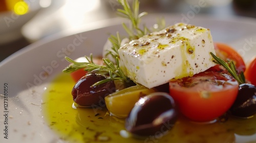 Greek Salad with Feta, Close-Up photo