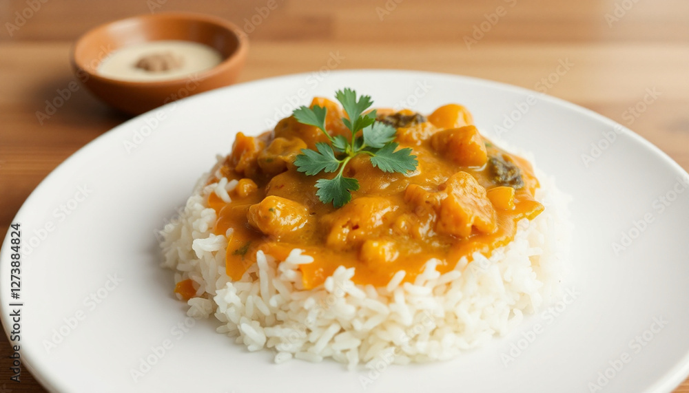 curry rice on plate curry rice on plate