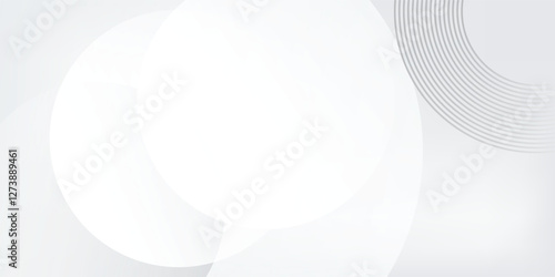 White geometric abstract background overlap layer on bright space with lines effect decoration