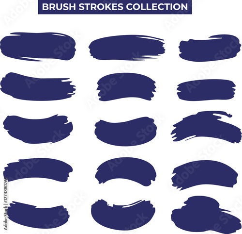 vibrant collection of brush stroke vectors