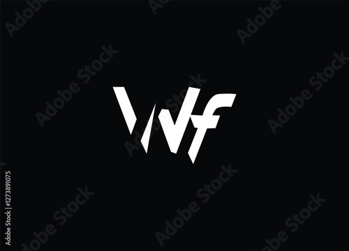 WF initial logo design and creative logo design