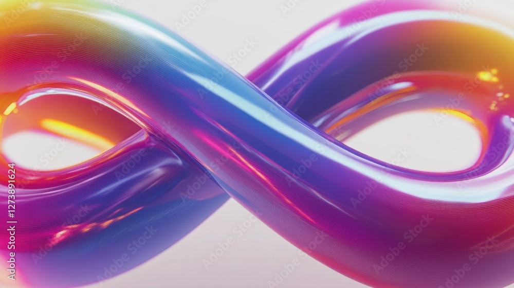 A colorful, glossy infinity symbol representing continuity and connection. A colorful, glossy infinity symbol representing continuity and connection.