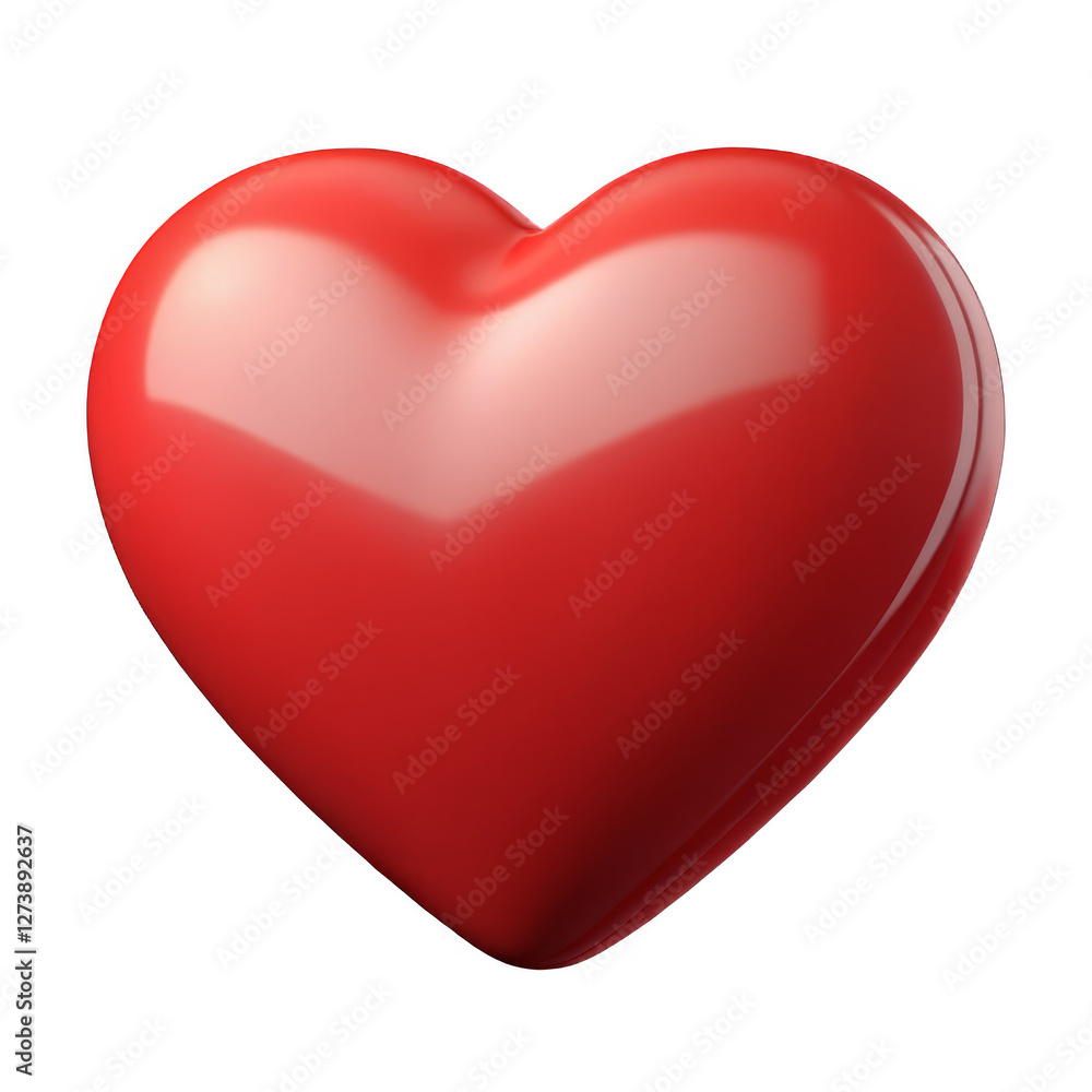 red heart 3d render, transparent background red heart 3d render, transparent background