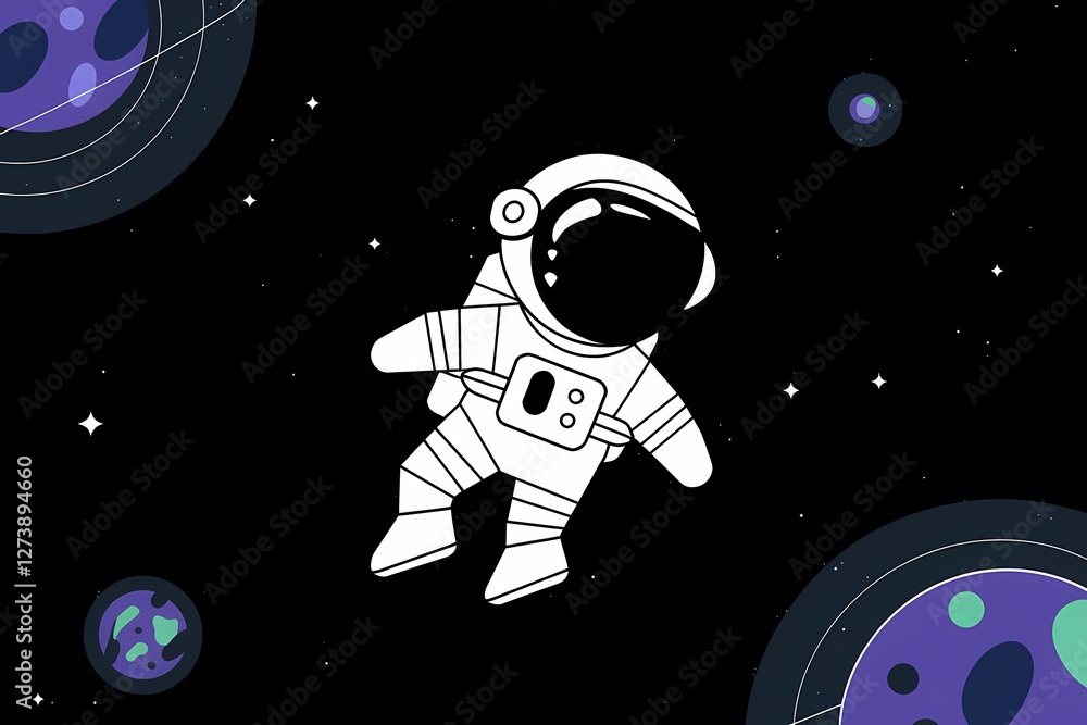 Fototapeta premium Starry Wanderer in Space