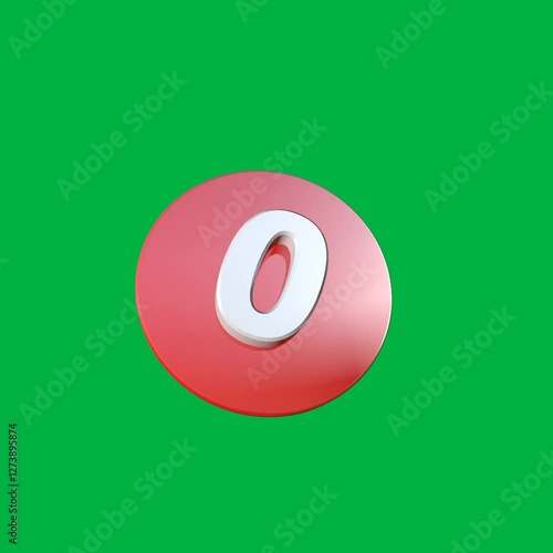 3d countdown timer glossy