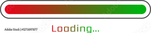 Clean, minimalist loading bar graphic with a vibrant redtogreen gradient.  Perfect for website interfaces, app designs, and presentations needing a progress indicator.