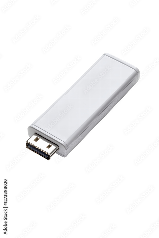 Isolated White Usb Adapter Isolated White Usb Adapter