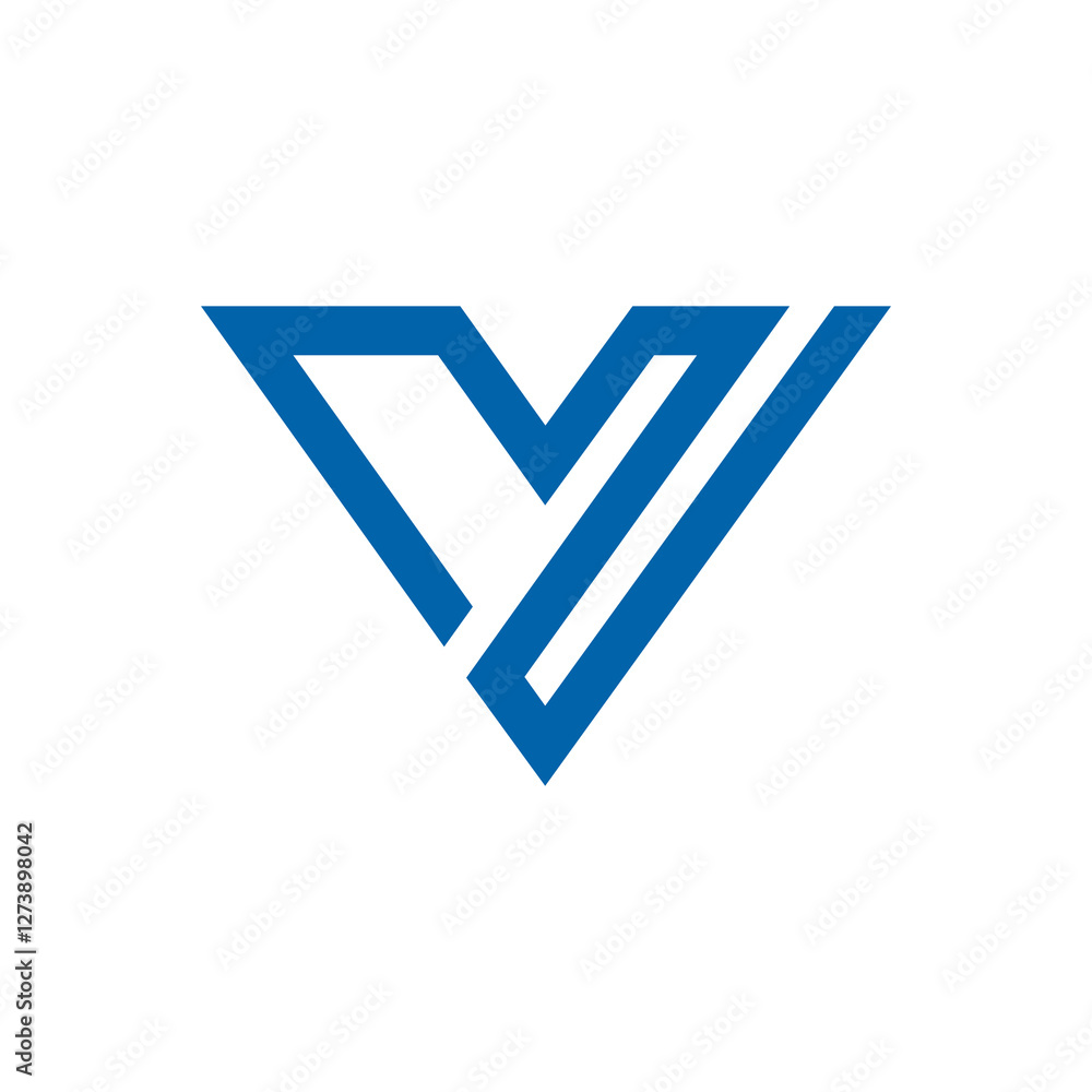 Geometric Letter V Logo design vector icon template isolated on white background Geometric Letter V Logo design vector icon template isolated on white background