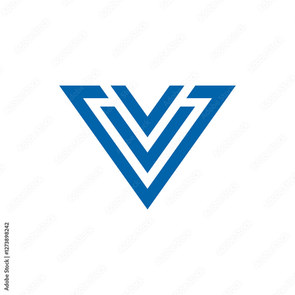 Geometric Letter V Logo design vector icon template isolated on white background Geometric Letter V Logo design vector icon template isolated on white background