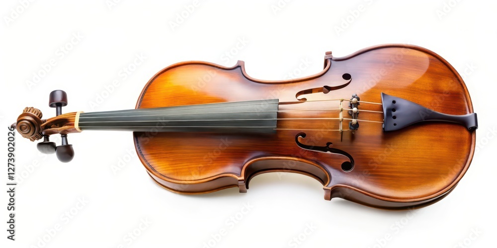 Fototapeta premium Violin on White Background