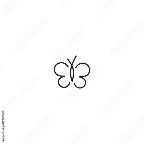 Simple modern abstract butterfly design logo