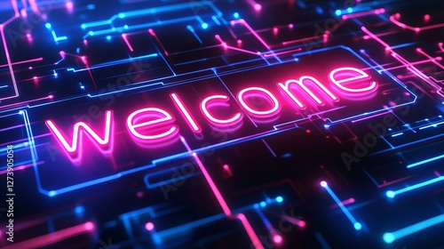 Welcome Slide - Technology concept