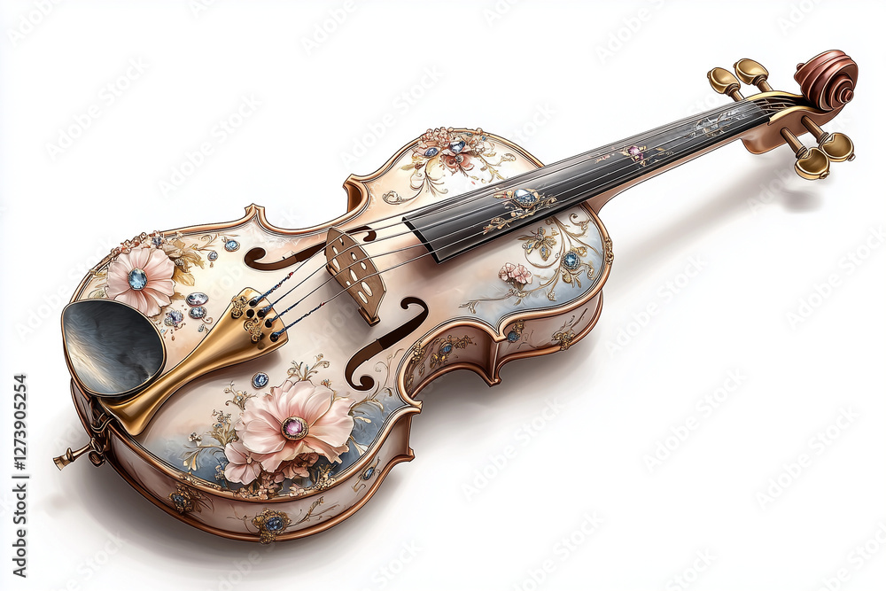 Obraz premium violin isolated on white background