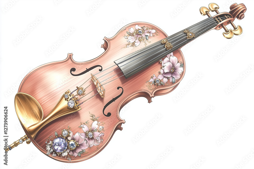 Obraz premium violin isolated on white background