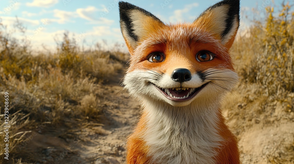 Obraz premium red fox vulpes