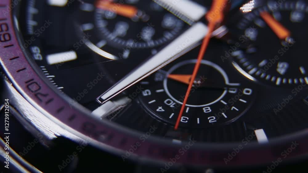 Chronograph tactical watch in operation
Chronograph tactical watch in operation