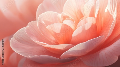 Wallpaper Mural Close-up of a peach-colored flower, petals soft and delicate, sunlit. Torontodigital.ca