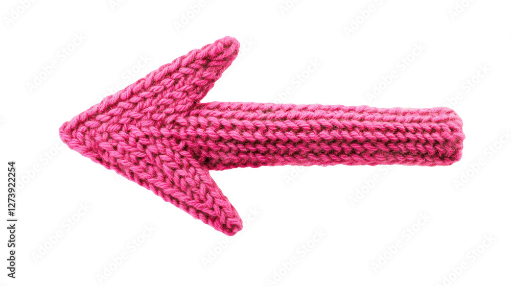Knitted wool arrow, blank background, isolated on transparent background in PNG Knitted wool arrow, blank background, isolated on transparent background in PNG