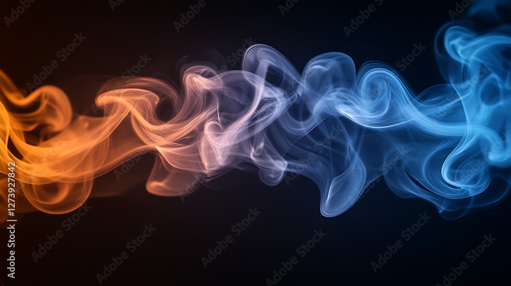 Fototapeta premium Abstract colorful smoke swirls