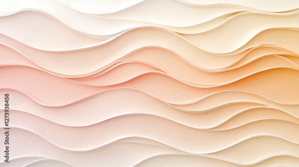 Obraz premium Abstract Wave Pattern Pastel Color Design