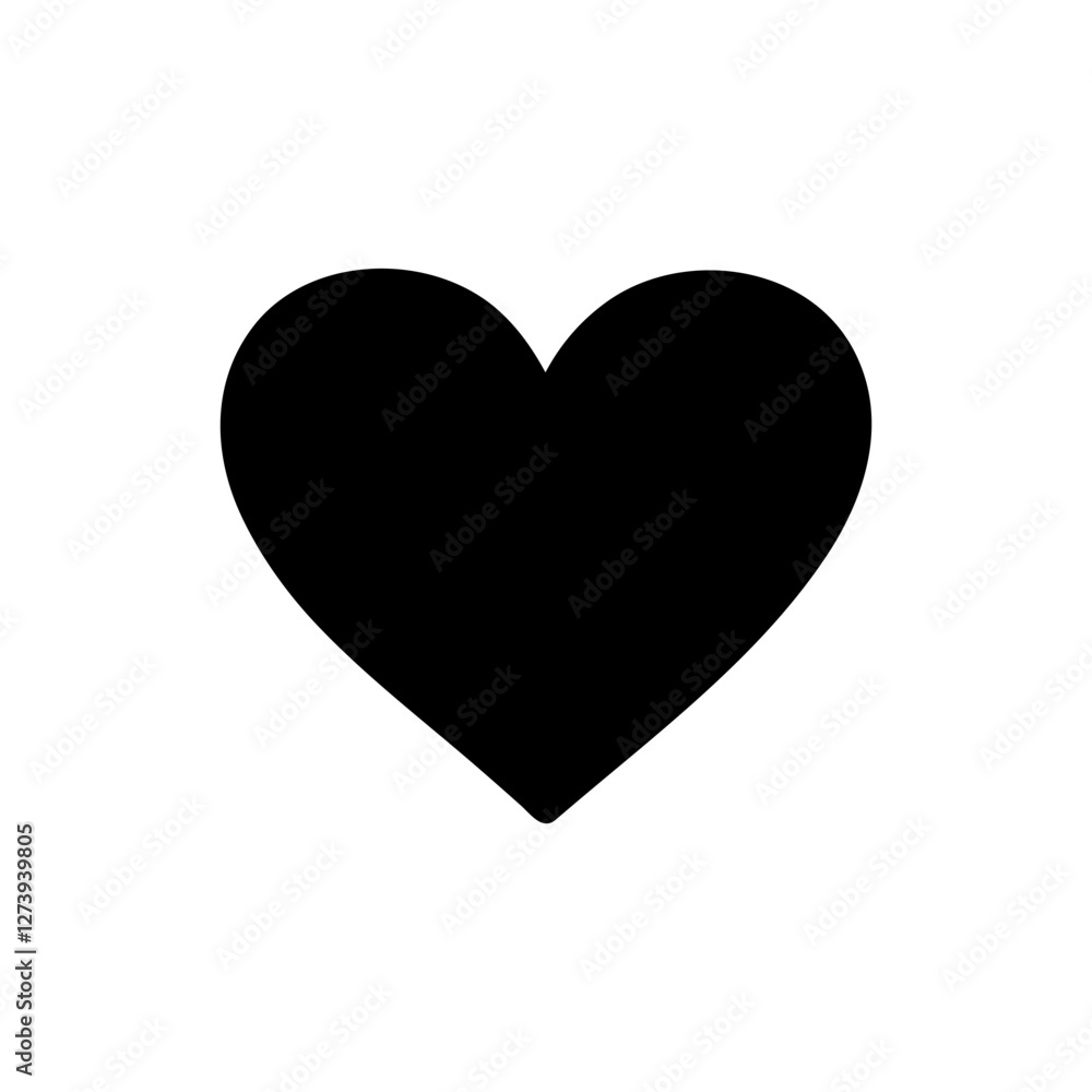 Heart flat icon black color isolated on white. Heart, Symbol of Love and Valentine's Day. Love passion concept. Romantic design. Heart flat icon black color isolated on white. Heart, Symbol of Love and Valentine's Day. Love passion concept. Romantic design.