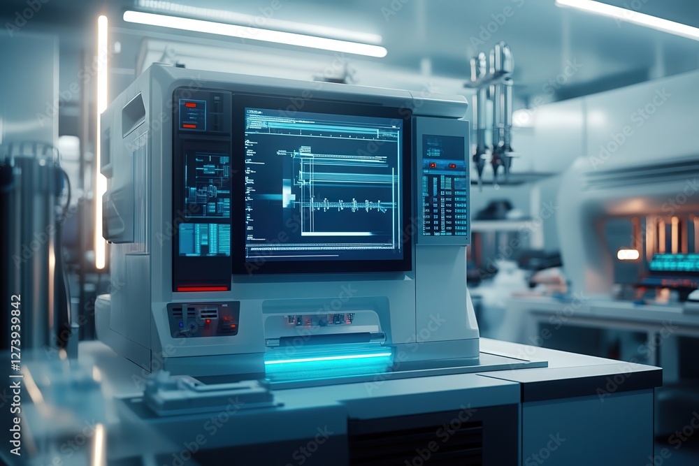 A high-tech silicone injection machine in action, surrounded by digital monitors and automated controls in a modern workshop A high-tech silicone injection machine in action, surrounded by digital monitors and automated controls in a modern workshop