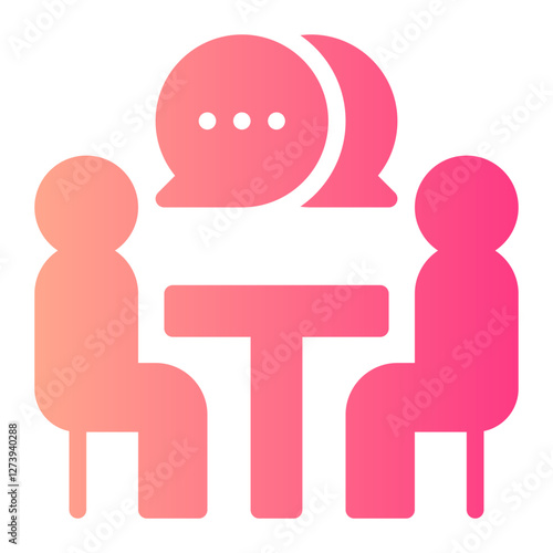 job interview gradient icon