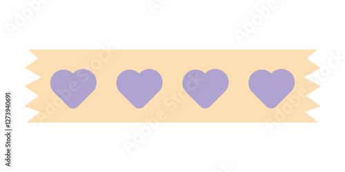 Isolated washi tape strips, sticky duct tapes, adhesive paper, and stickers. Various patterned elements with ripped edges on a white background. Vector collection for scrapbooking and collages.