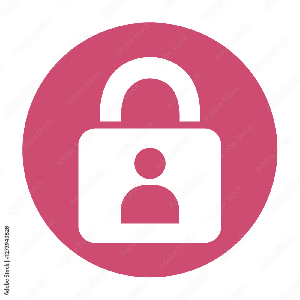 Encrypted Lock & Personal Data Protection Icon Encrypted Lock & Personal Data Protection Icon