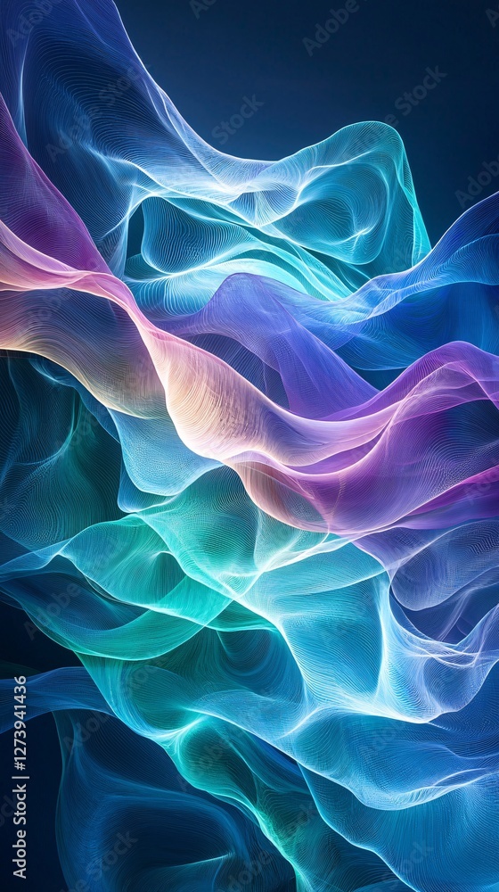 Fototapeta premium mesmerizing abstract wave patterns in vibrant colors