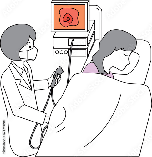 女性医師の大腸がん検査