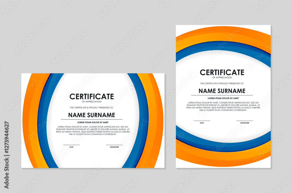 Obraz premium colorful abstract award certificate