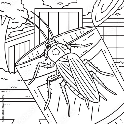 Insect Cockroach Animal Coloring Page for Kids