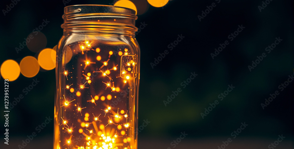 Glowing Fairy Lights in a Jar Glowing Fairy Lights in a Jar