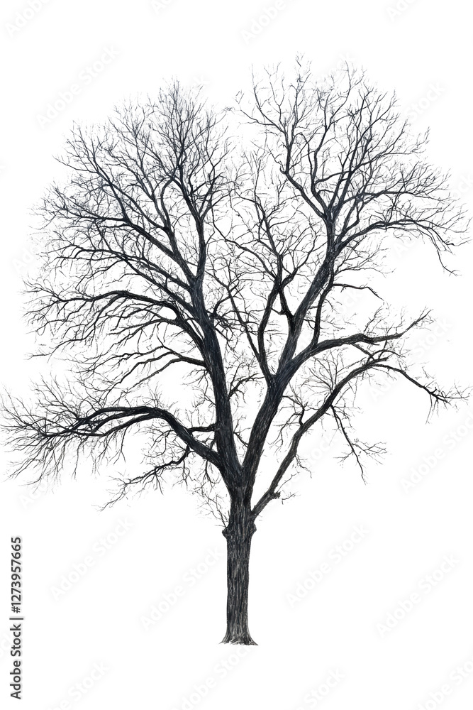 Isolated Full Bare Tree Isolated Full Bare Tree
