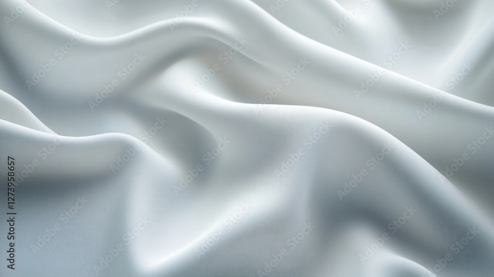 Obraz premium Elegant Draped White Fabric Texture: Smooth, Soft, Luxurious Waves