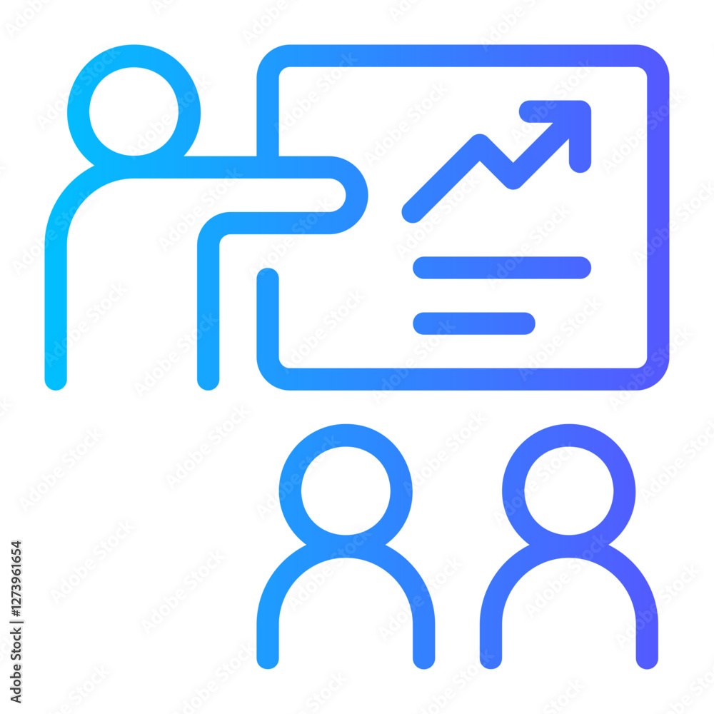 employee training gradient icon employee training gradient icon