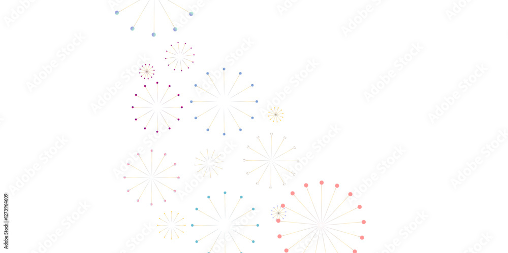 Obraz premium delicate openwork snowflakes are scattered on a white background. Horizontal winter frame on white background for banners, gift coupons, vouchers, ads, party events. Falling frosty snow. vector. 