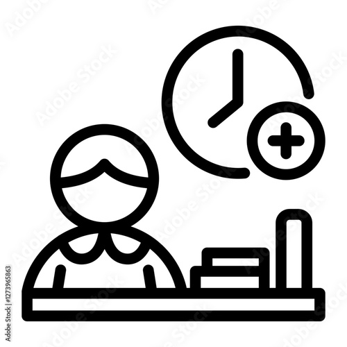 This Overtime icon is suitable for Business Motivation, Business Improvement, etc.