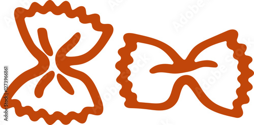 Farfalle Pasta Hand drawn Illustration Food