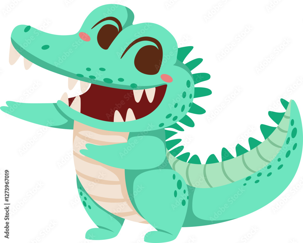 Fototapeta premium Alligator svg vector illustration