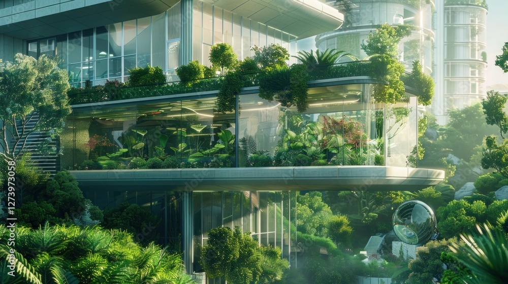 Fototapeta premium Visualize a modern, futuristic house with sleek, minimalist architecture