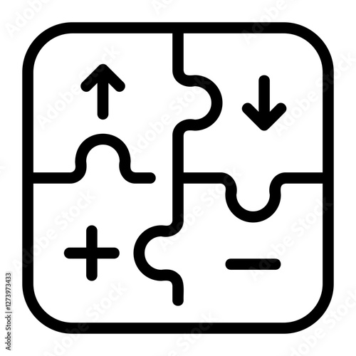 swot analysis line icon
