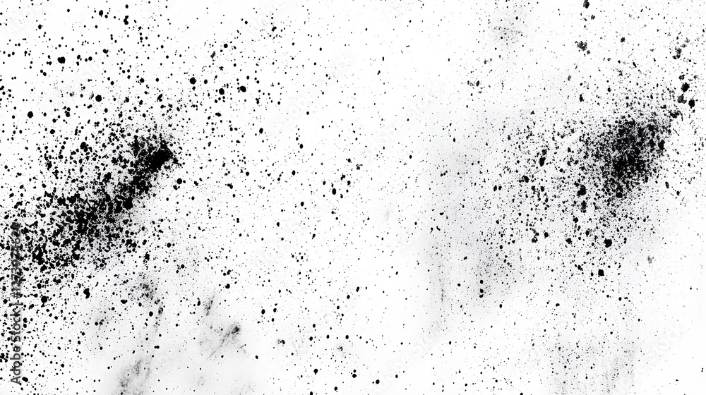 Fototapeta premium Grunge noise gradient texture. Dirty grain background. Dotted halftone overlay. Sand dusty distressed wallpaper. Grungy grit pattern. Black-white random dot texture for poster, banner, web