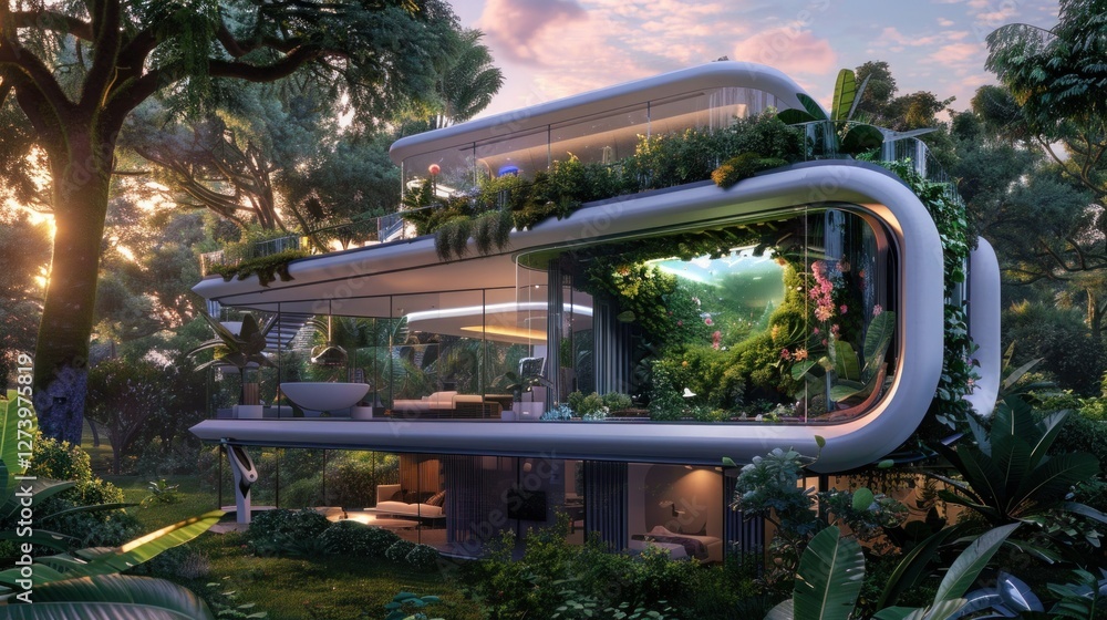 Visualize a modern, futuristic house with sleek, minimalist architecture Visualize a modern, futuristic house with sleek, minimalist architecture