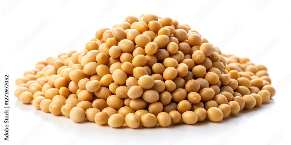Soybean Pile, White Background Soybean Pile, White Background