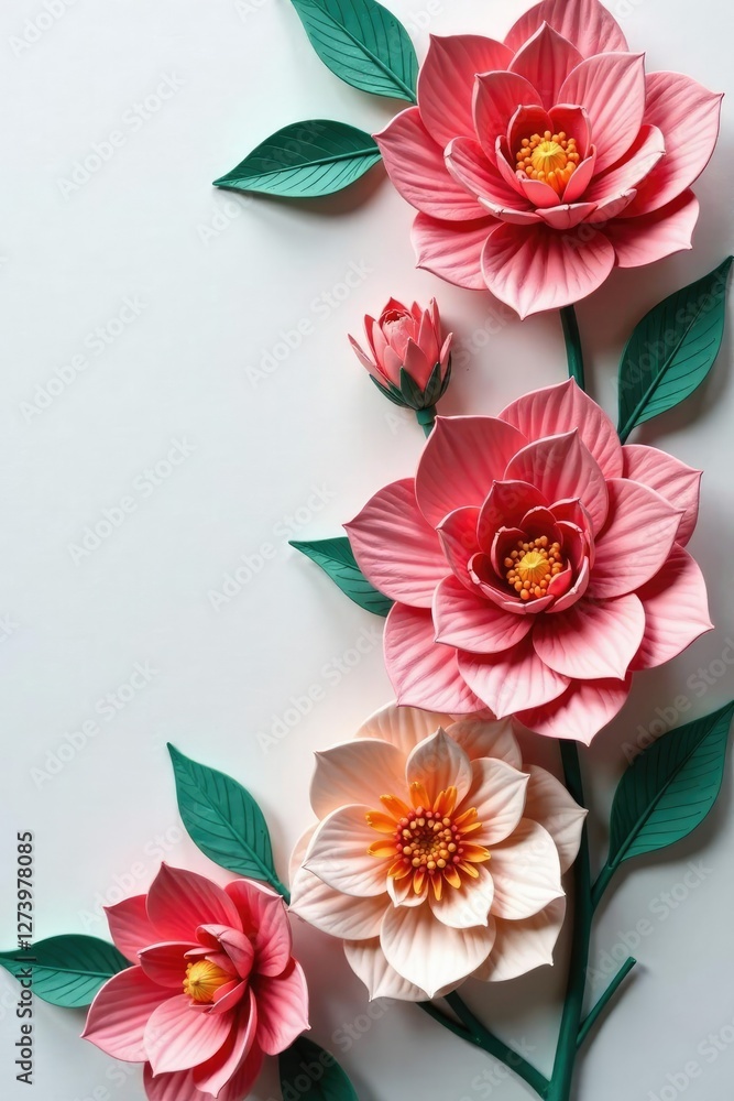 Delicate quilled petals unfolding from a central core, paper flowers, floral, handmade Delicate quilled petals unfolding from a central core, paper flowers, floral, handmade