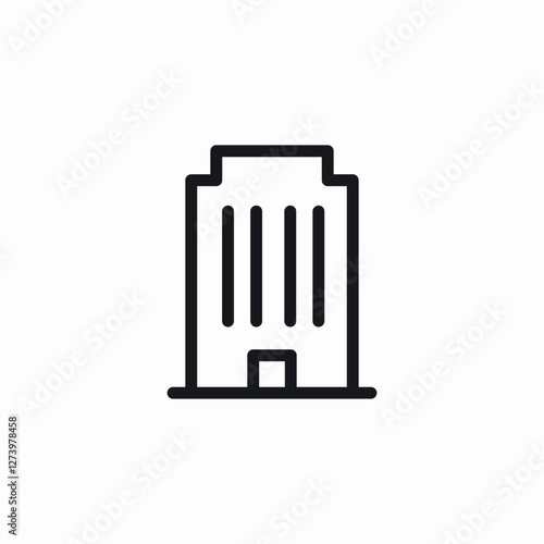 business building icon sign vector