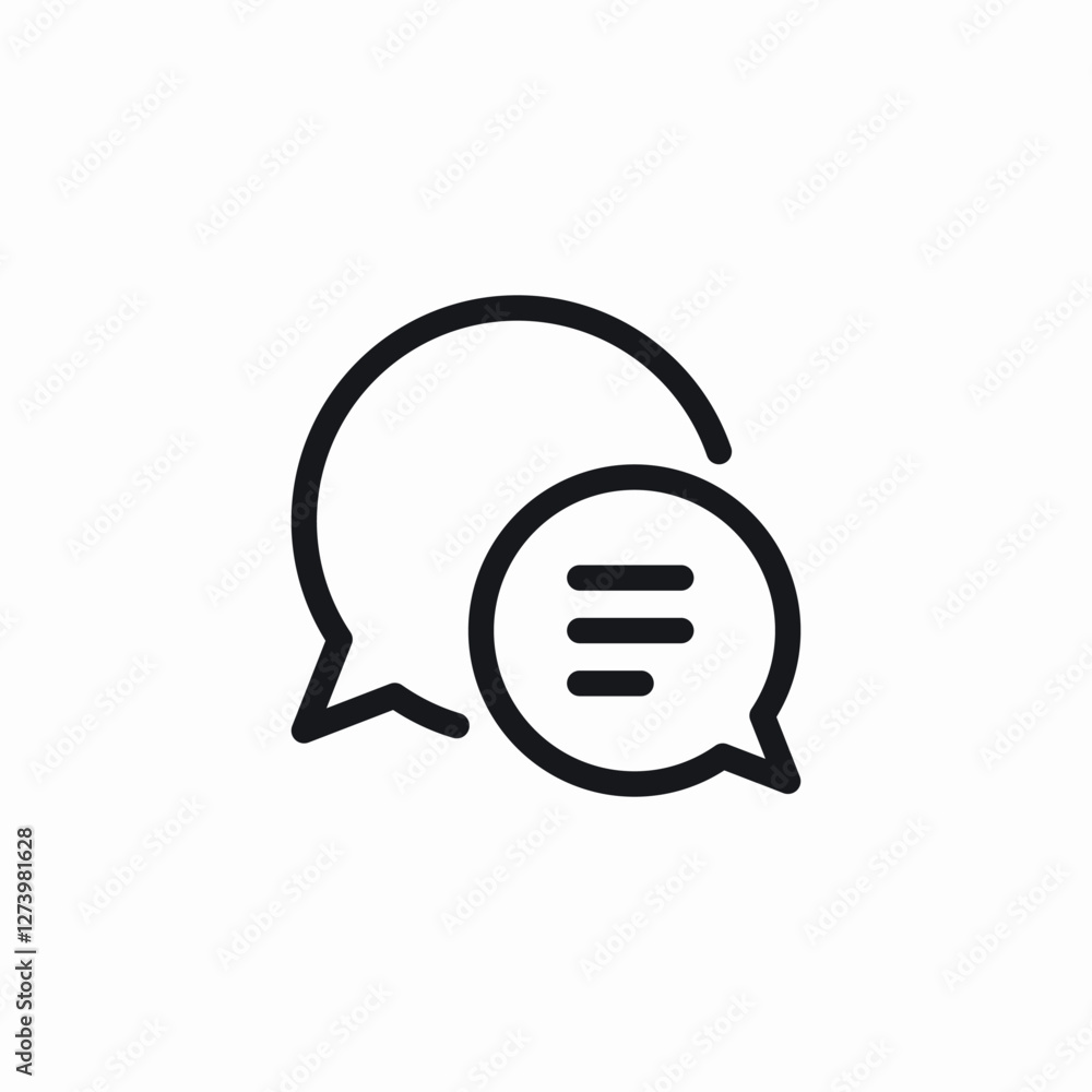 messages discussion icon sign vector messages discussion icon sign vector
