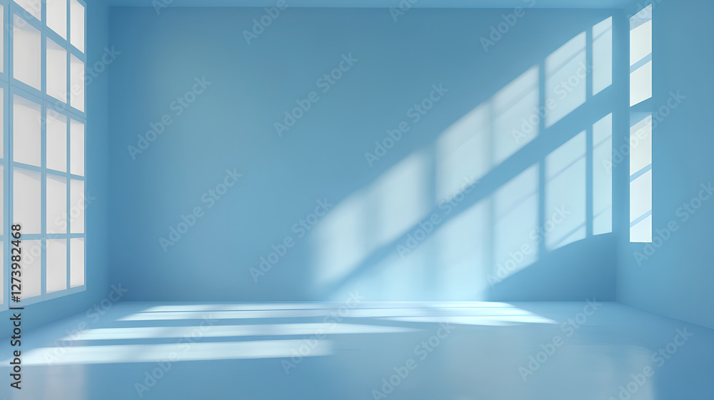 Obraz premium light blue studio room background